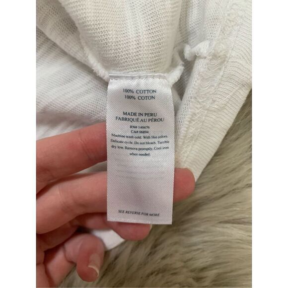 Faherty Men's White Henley Shirt 100% Cotton Long Sleeve Soft Knit XL - Picture 6 of 10